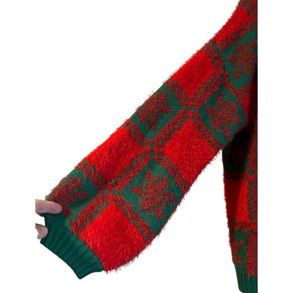 Holiday Time Christmas Sweater Fashion Bulldog Sequins Beads SZ L 12-14 - Picture 5 of 9